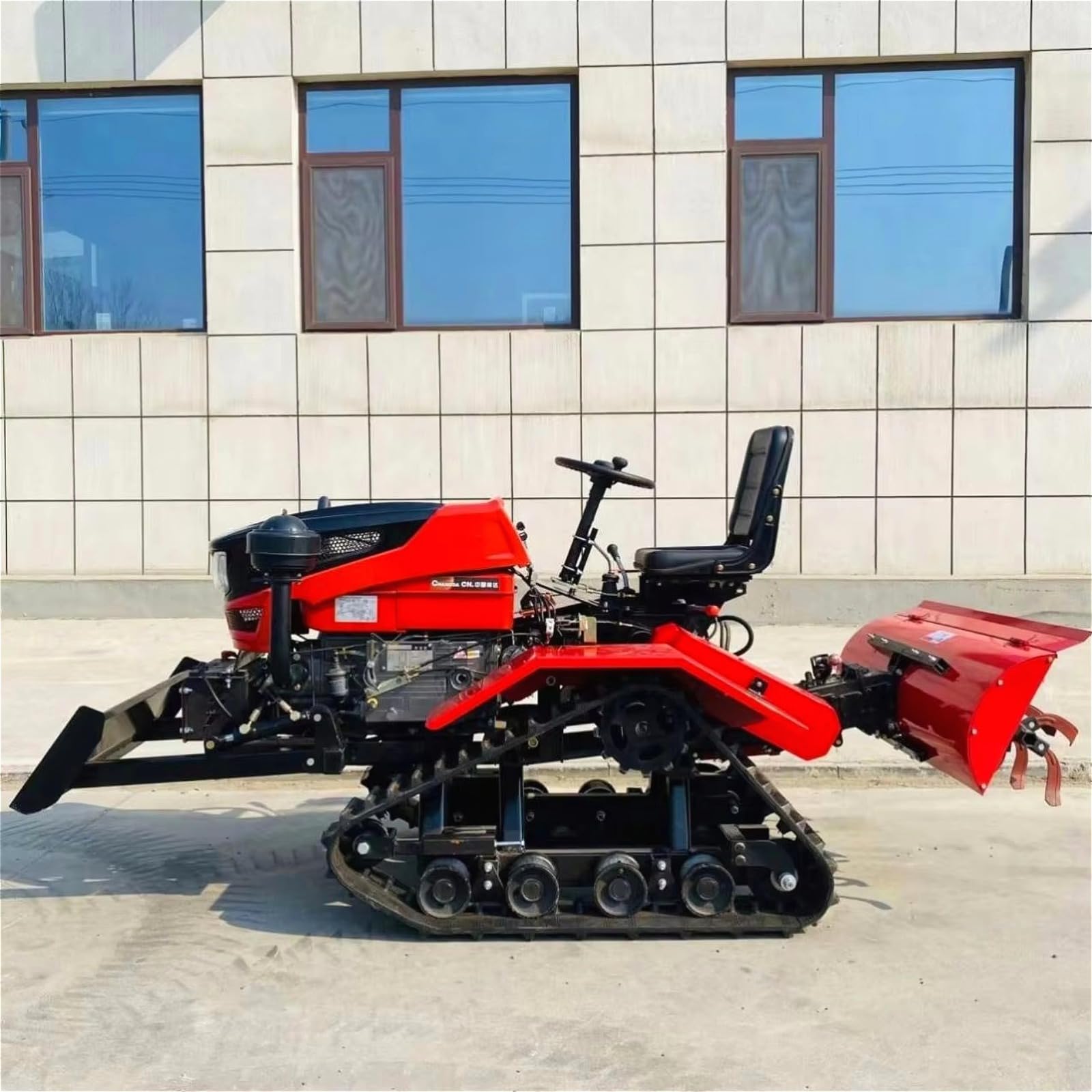 Mini rototiller, coltivatore resistente del giardino del cingolo per la preparazione del suolo | Rototiller agricolo per fattoria, prato e orto, offre una coltivazione potente, guida fluida, alta produttività