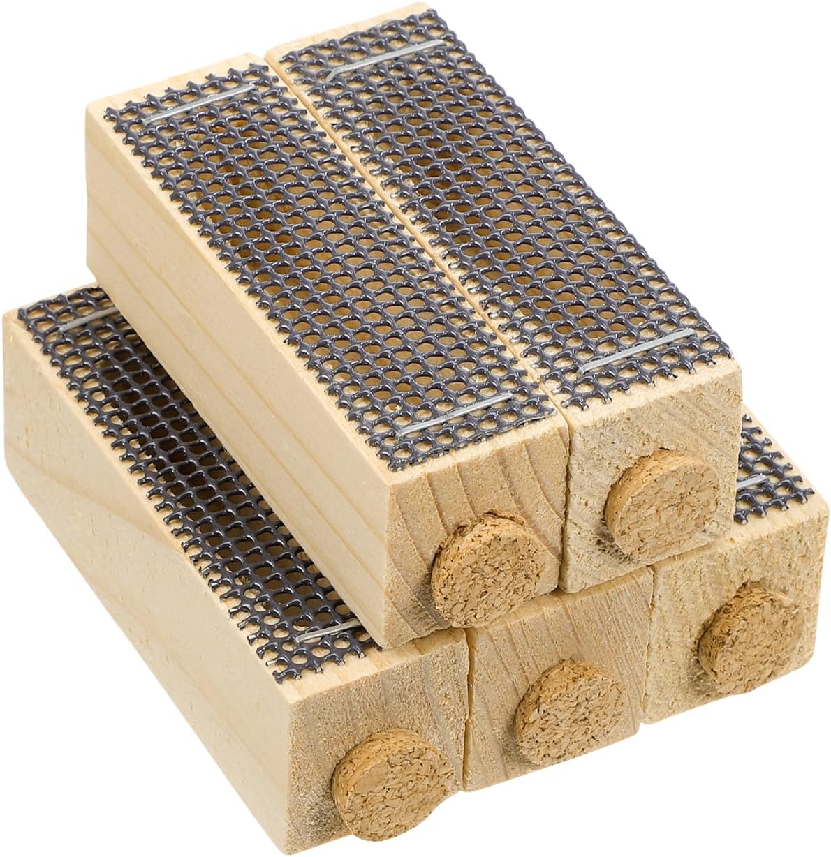 Toddmomy Wooden Bee Cage 5 Pack Beekeeping Tool with Ventilated Wire Mesh for Safe Queen Rearing and Hive Management