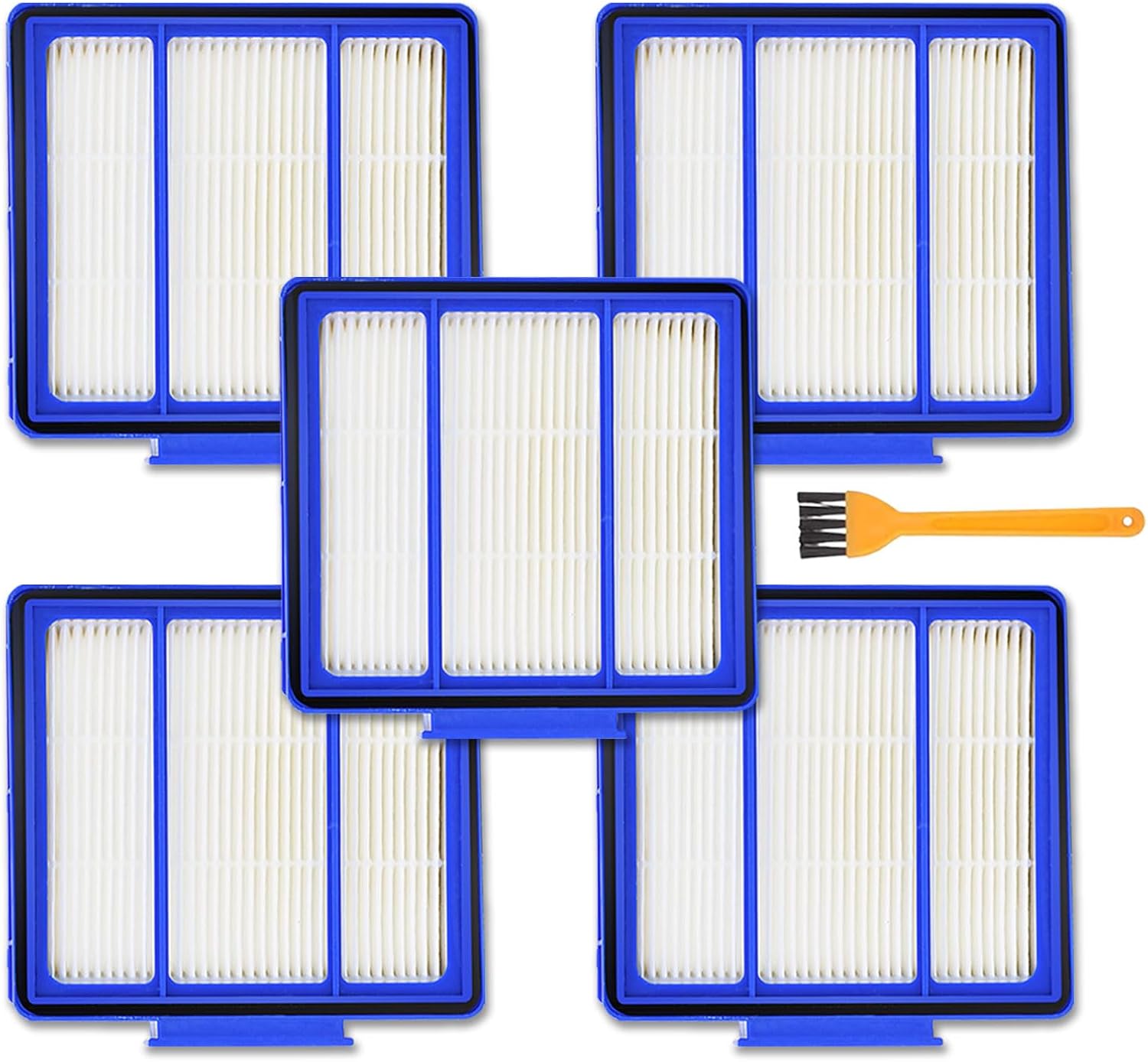 5-Pack HEPA Replacement Filters for Shark RV1001AE ION/IQ/EZ/Rocket/Robot/Pet Series Vacuums Compatible with AV2501AE, AV753, AV910/912S/915S, UR1000SR & More Vacuum Cleaner Parts
