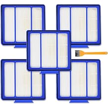 5-Pack HEPA Replacement Filters for Shark RV1001AE ION/IQ/EZ/Rocket/Robot/Pet Series Vacuums Compatible with AV2501AE, AV753, AV910/912S/915S, UR1000SR & More Vacuum Cleaner Parts