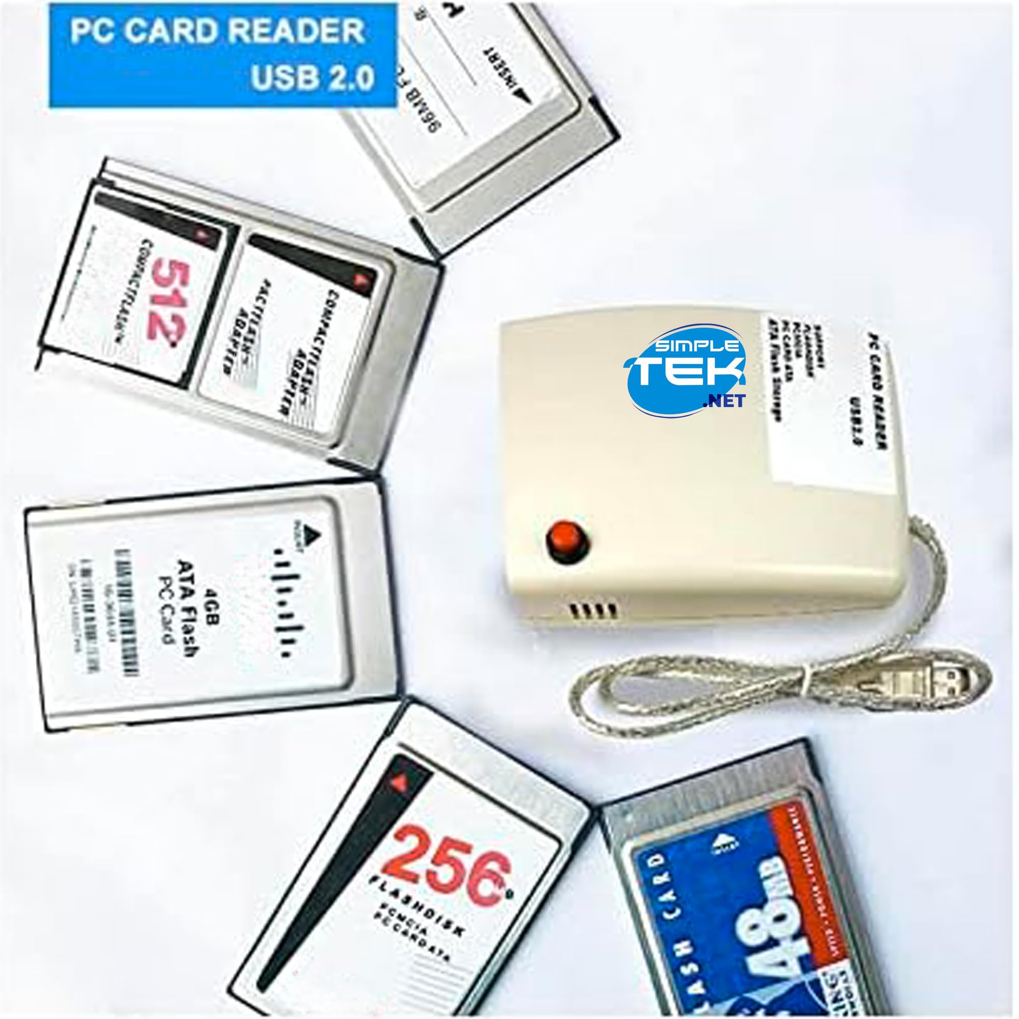 SIMPLETEK - CARD READER LETTORE SCHEDE DI MEMORIA FLASH DISK ATA SCHEDA PCMCIA DA USB A 68 PIN