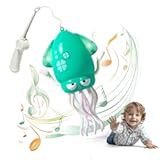 Dancing Octopus Baby Toy: Tummy Time Toys Electric Crawling Squid 3 4 5 6 7 8 9 10 11 12 Year Old Boy Learning Walking 3-6 Toddler Age 36 Months Music Development Kids Girl 1st Birthday Gifts (Green)