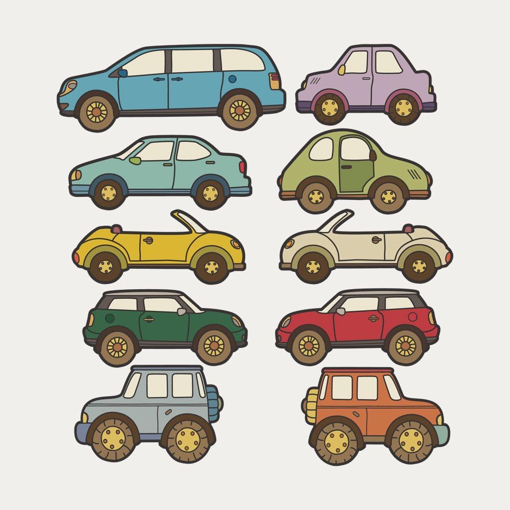 Car Vinyl Wall Sticker - Peel and Stick - by Simple Shapes ®