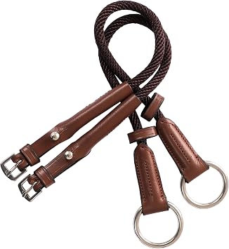 Exion Rope Cheek Pieces for Horse Bridle 13mm Leather Gag Straps