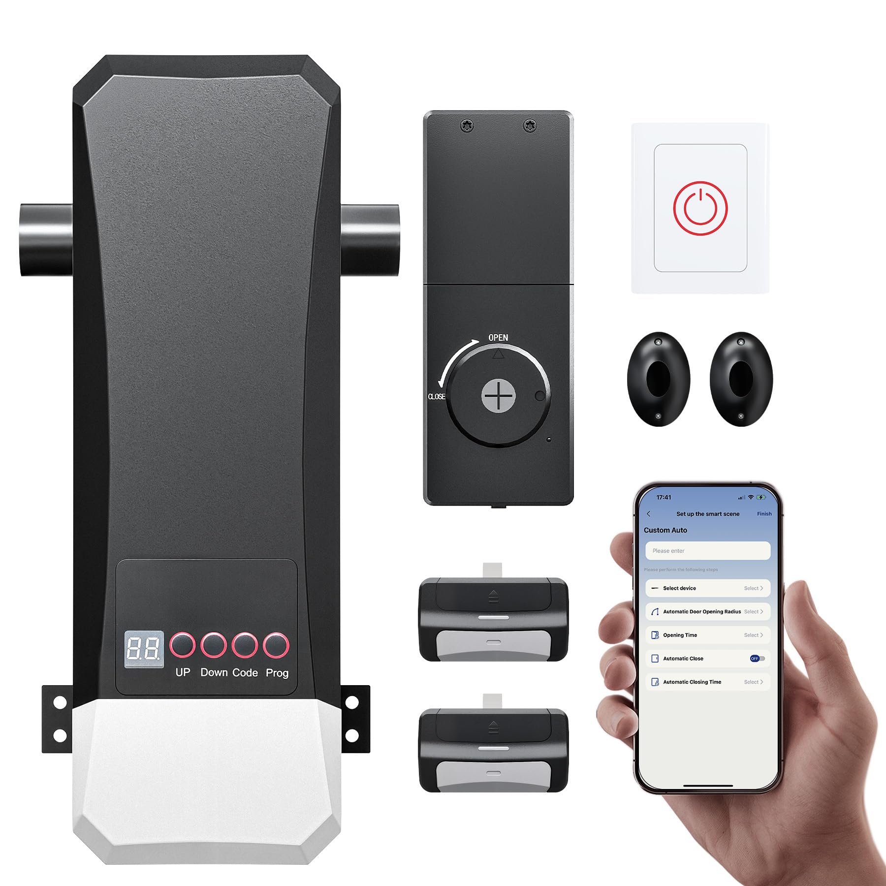ZUMI Wall-Mounted Garage Door Opener, App-Controlled Garage Opener
