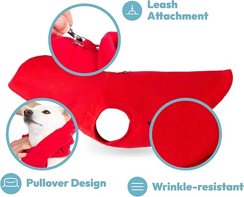 Miniatura 4 de Gooby, vestimenta chaleco para perros para clima frío para todos los días con capucha para perros pequeños, L, Azul