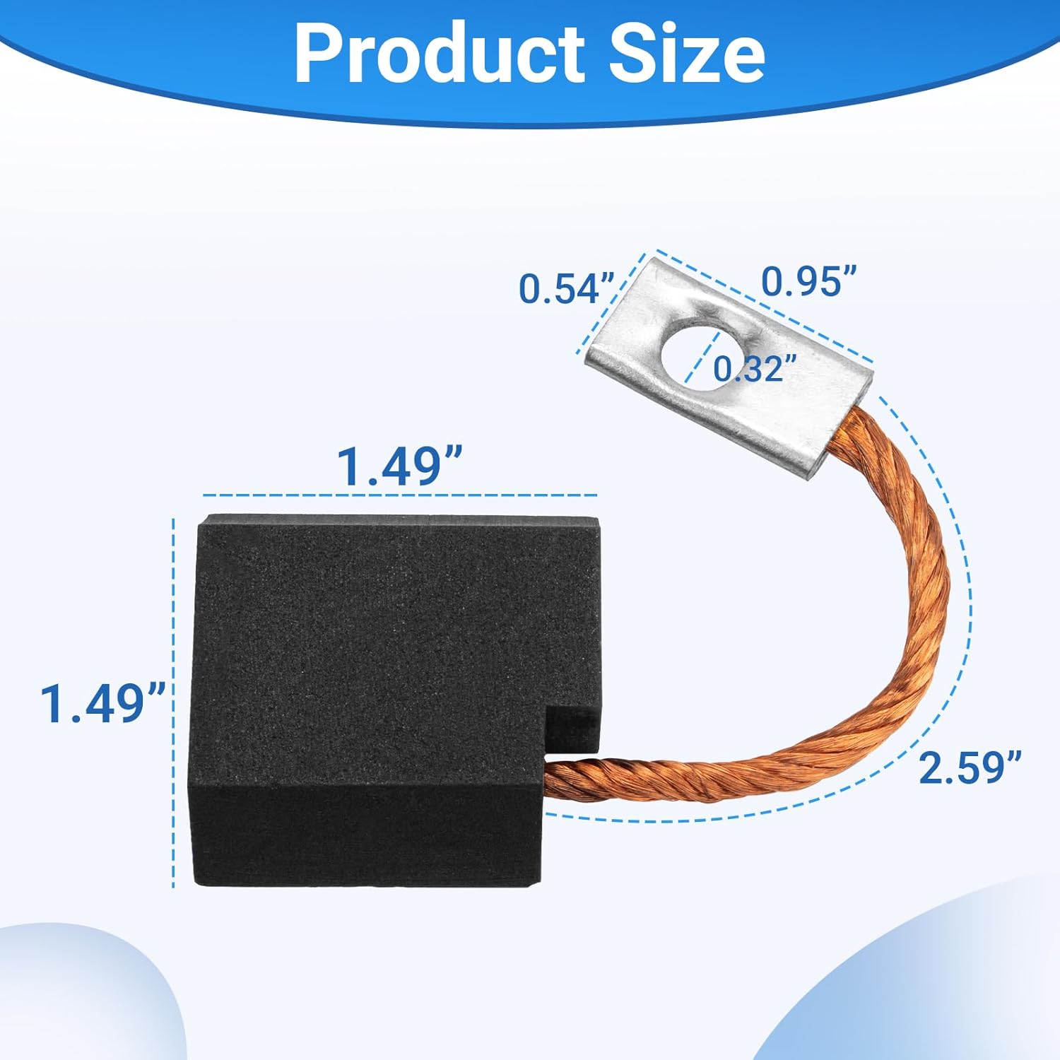 (Set of 8) T2687 Main Brush for Lincoln Welder SA-200 SA-250 CLASSIC I II III 200D 300D Redface Black face Short Hood