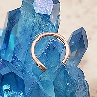 Vista 12 de 925 Sterling Silver Fake Clip on Nose Ring, 20g Tiny Faux Non Piercing Huggie Hoop