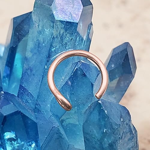 Miniatura 12 de 925 Sterling Silver Fake Clip on Nose Ring, 20g Tiny Faux Non Piercing Huggie Hoop