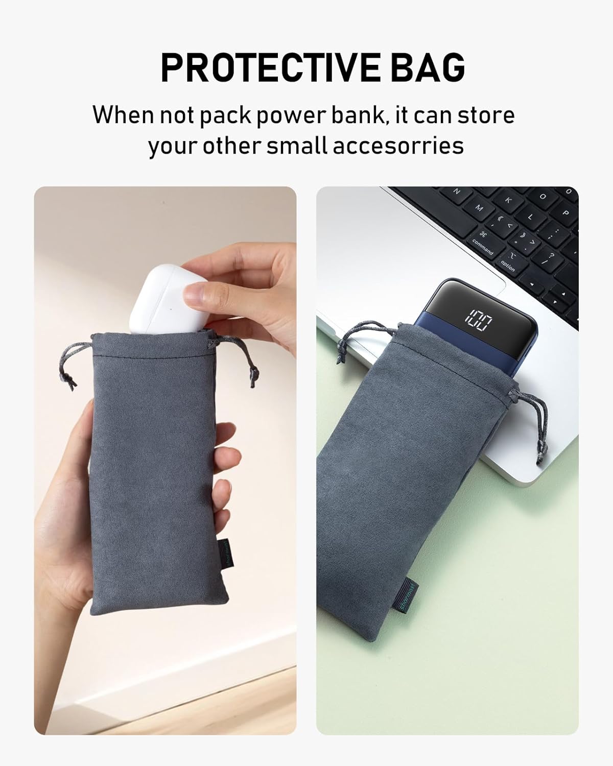 charmast 10000mAh Portable Charger with Built in Cables, 22.5W Travel Essential Power Bank Fast Charging, USB C Battery Pack for iPhone 17/16/15/14/13/12/11 Series, iPad, Samsung, Android, Tablet