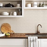 Vista 64 de Grey Wallpaper Grasscloth Peel and Stick Wallpaper 17.7inchx196.8inch Textured Peel and Stick Grasscloth Removable Grey Contact Paper for Cabinets