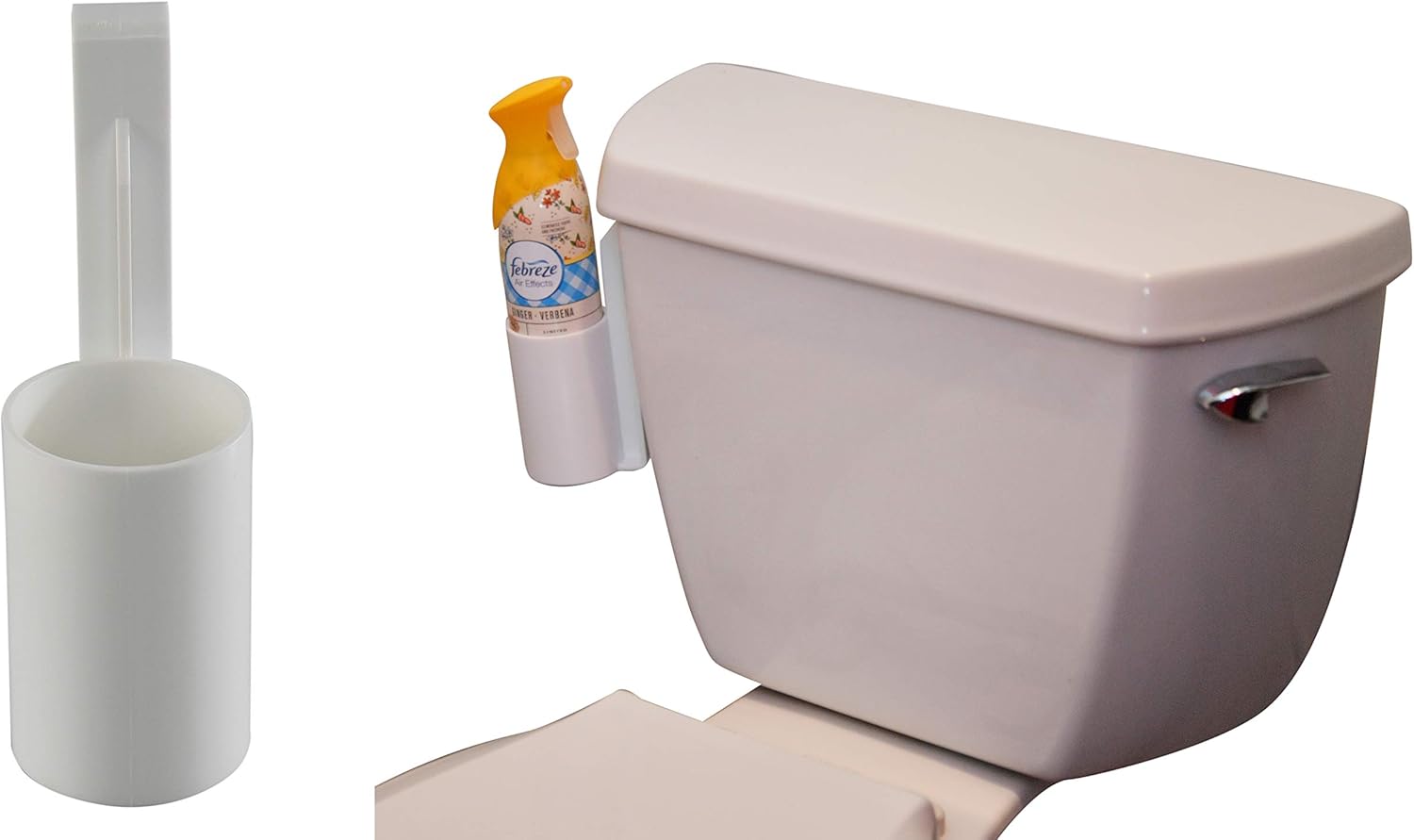 HomeX White Air Freshener Spray Holder for Home Bathroom Fits Toilet