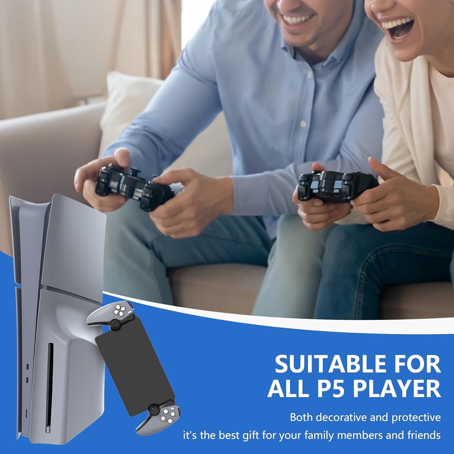 PEYANZ Replacement Plates Compatible with PlayStation Portal Shell, Skin for PS Portal, Gift for Boy/Man (Console Not Included)
