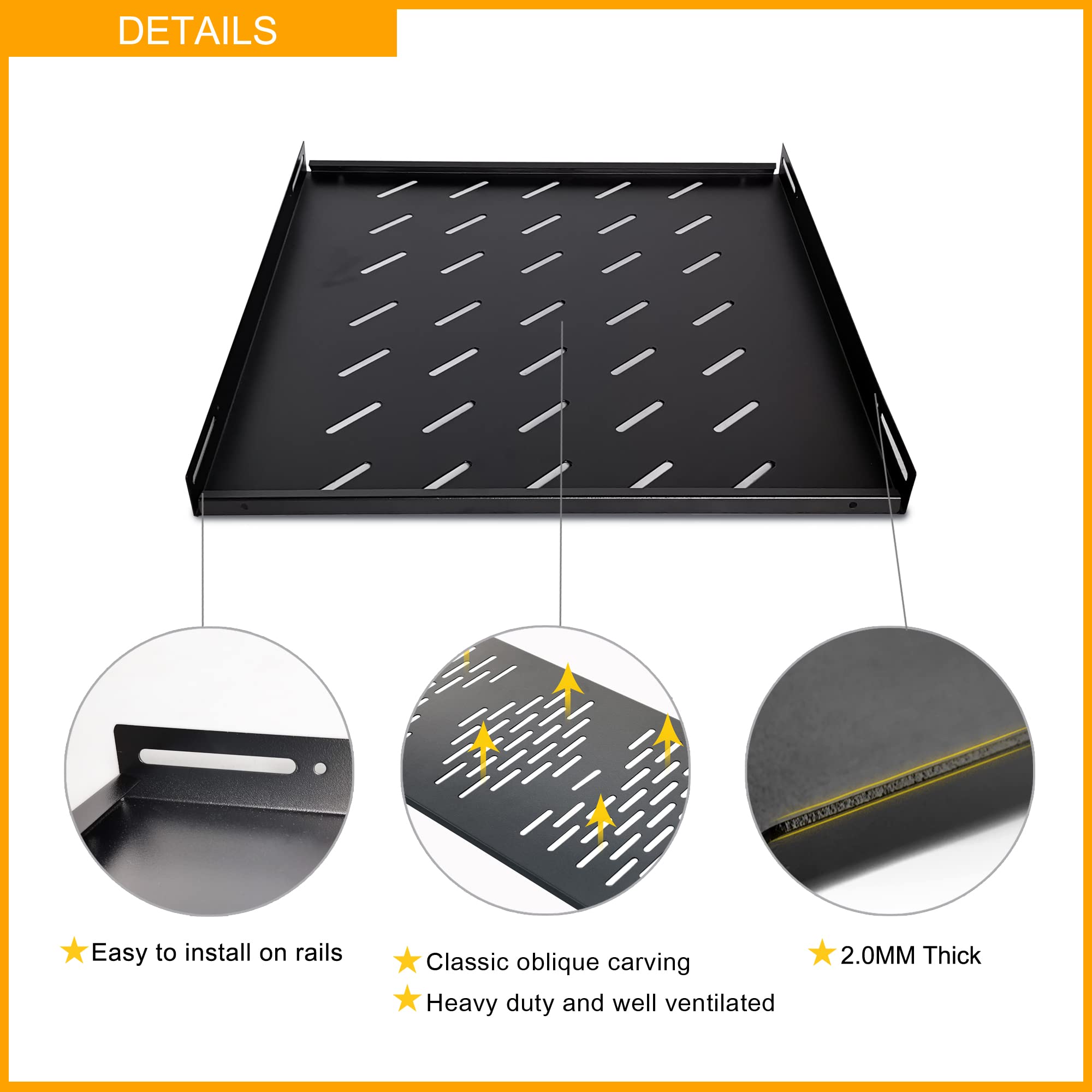 uniko小物ラック Amazon.com: RIVECO Server Rack Shelf Vented Rack Mount