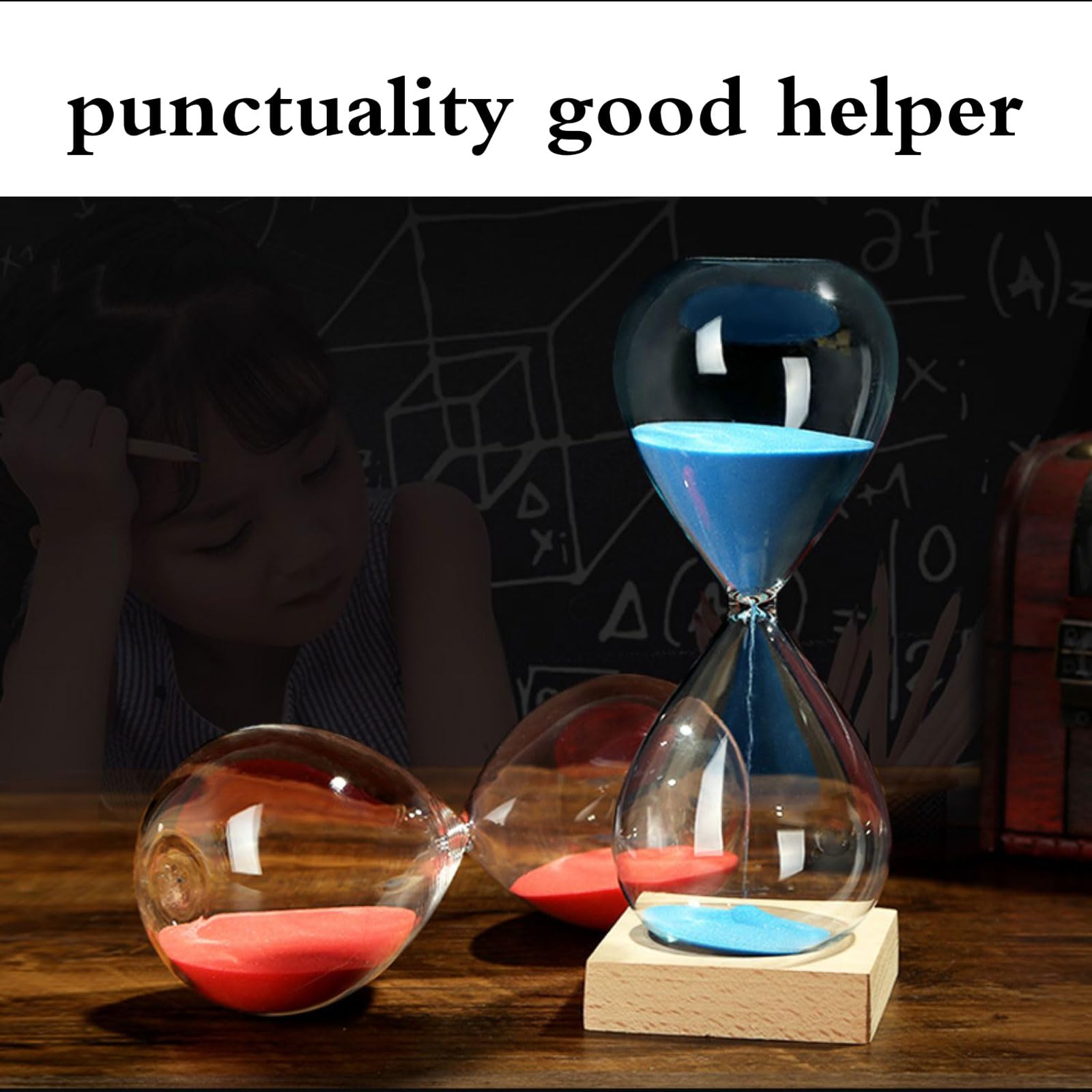 Sanduhr Glas Timer,GroßE Sanduhr 60 Minuten,Regenbogen Glas Deko Sanduhren,Gestion Du Temps,Ornement Sand Timer,Home Decor Spielzeug,FüR Kinder Schule,Home,BüRos Zeitmanagement