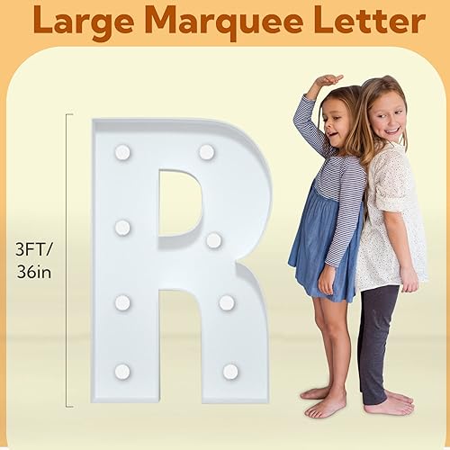 Miniatura 7 de imprsv Letras de marquesina de 3 pies, letras iluminadas de mosaico para cumpleaños, baby shower, boda, compromiso, fiesta, decoración de fondo,