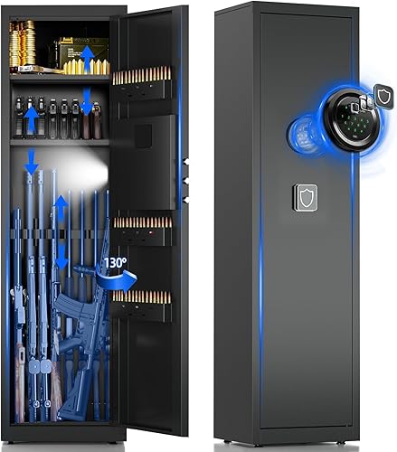 Caja fuerte para armas 8-10 para rifles y pistolas, gabinetes de armas para rifles y escopetas, caja fuerte para pistola larga para rifle y pistolas