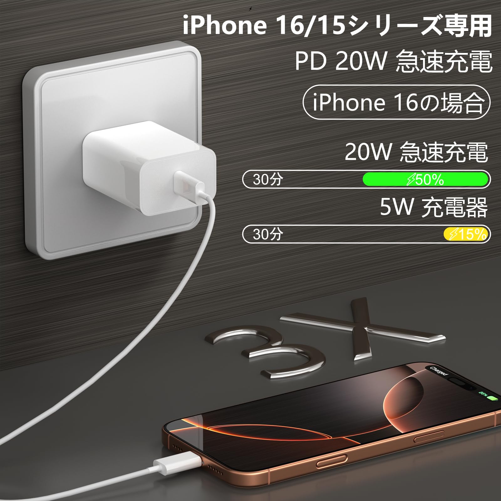 Amazon | iPhone 14 13 12 対応 充電器 Lightning 20W PD対応 PSE認証