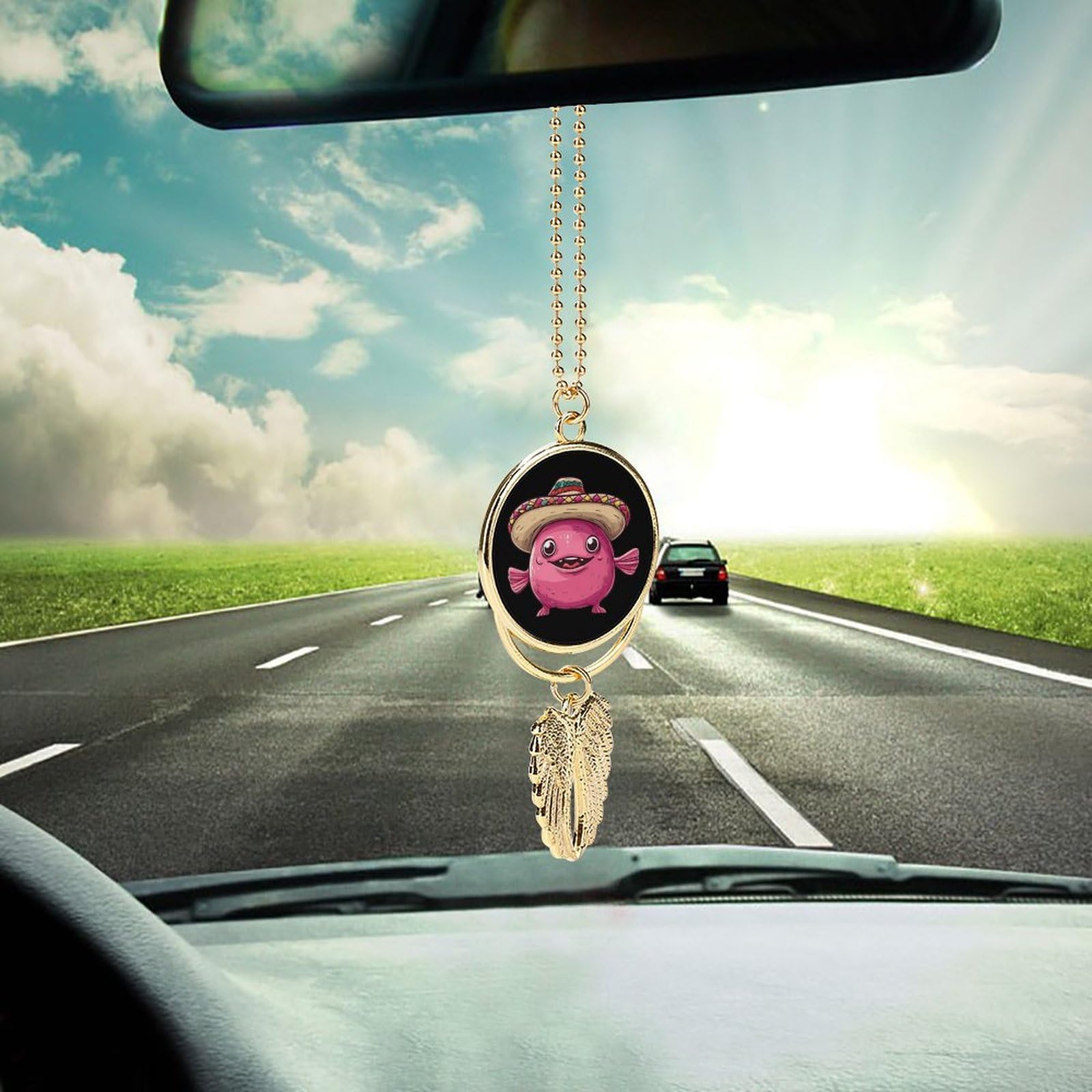 fish rear view mirror accessories BlingSHD Swinging Car Hanging Pendant Ornament Animal Car Decor Car Mirror Hanging Accessories Charm Pendant Car Interior Car Gifts,A : Automotive Talataca Fishing Fisherman Big Bass