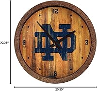 Vista 79 de The Fan-Brand NCAA Oklahoma Sooners: Faux Barrel Top Wall Clock Sports Team Bar Sign Décor - Home Man Cave, Party Decoration - Made On Demand