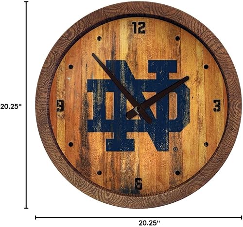 Miniatura 79 de The Fan-Brand NCAA Oklahoma Sooners: Faux Barrel Top Wall Clock Sports Team Bar Sign Décor - Home Man Cave, Party Decoration - Made On Demand