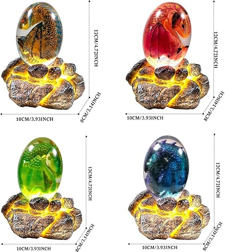 Miniatura 8 de Huevo de dragón de lava de cristal, huevo de dragón transparente, huevo de dragón de lava, huevos de cristal, huevos de dragón de lava decorativos,