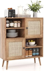 Buffet Sideboards We're Absolutely Obsessed With (All on Amazon) GIANTEX Buffet Cabinet with Rattan Doors