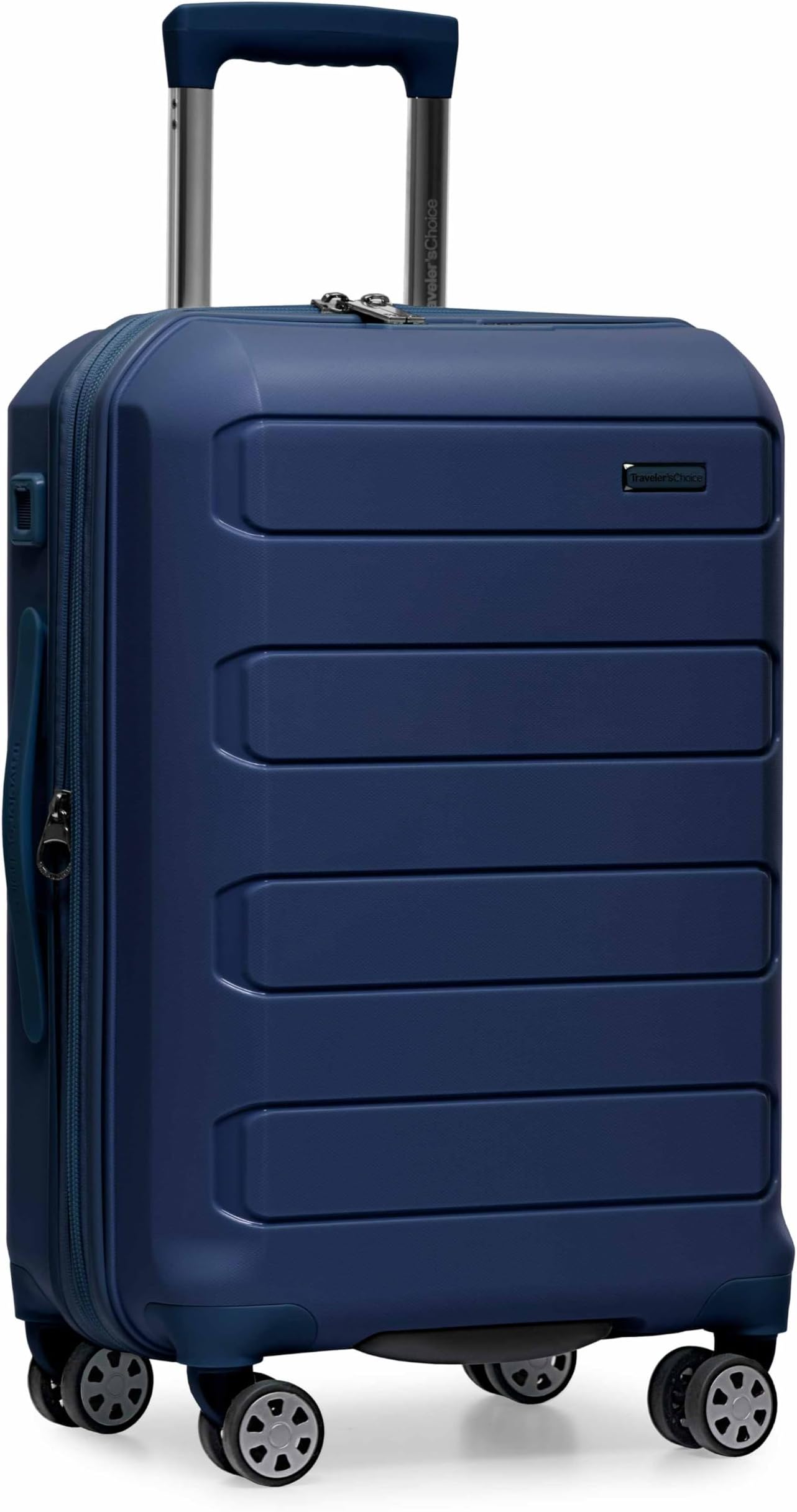 Pagosa Hardshell Expandable Luggage with Spinner Wheels, Navy, 22-Inch Carry-on