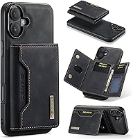 Vista 18 de ZCDAYE Funda tipo cartera para iPhone 14 Pro Max, funda para iPhone 14 Pro Max (6.7 pulgadas), iPhone 14 Pro Max, fundas de cuero con tarjetero Negro
