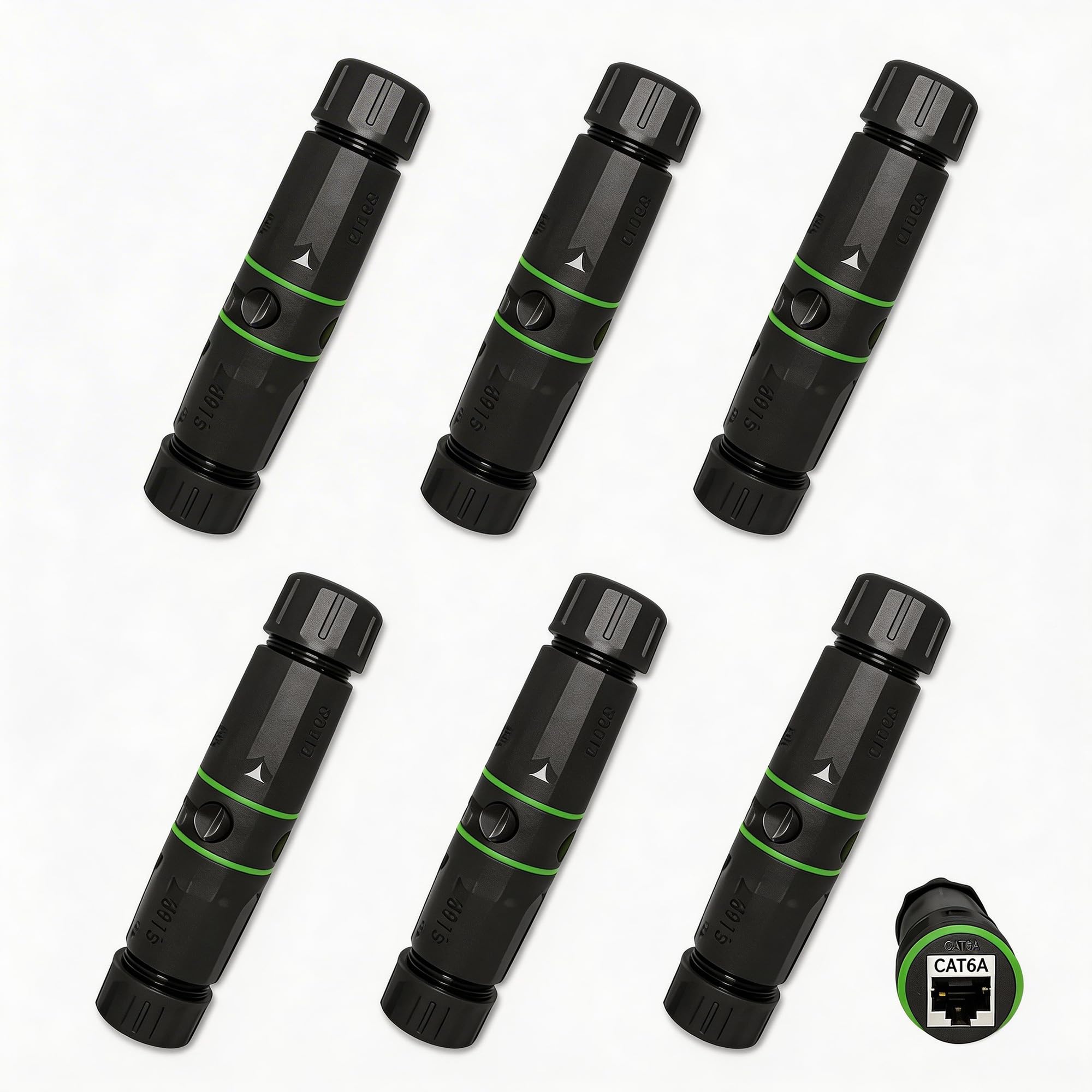 SYSTON Lot de 6 coupleurs RJ45 étanches IP68, coupleur Ethernet femelle vers femelle pour extension de câble réseau LAN CAT6/CAT5 8P8C, connecteur de fil résistant aux intempéries pour intérieur