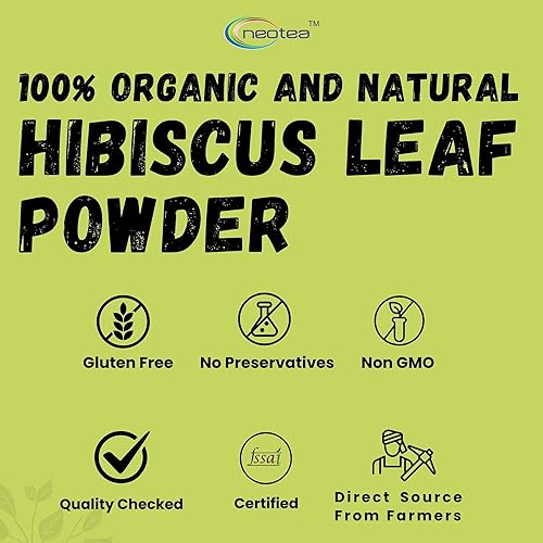 Miniatura 4 de Neotea Hibiscus rosa-sinensis Sembaruthi Leaf Powder Polvo de hoja de hibisco 300gm Paquete de 1