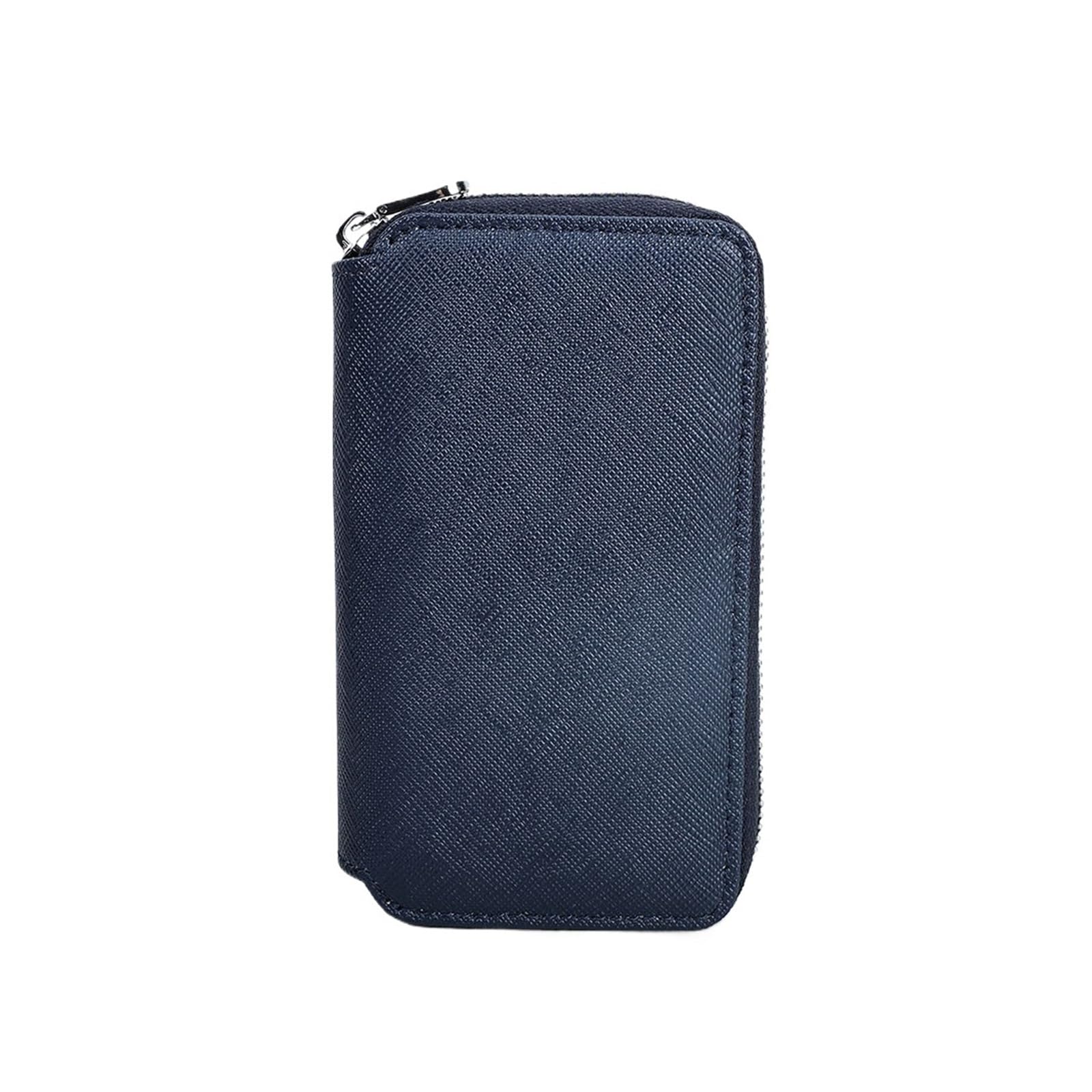 Xi Yu 1pcs 2 Slots Zippered Leather Watch Travel Pouch