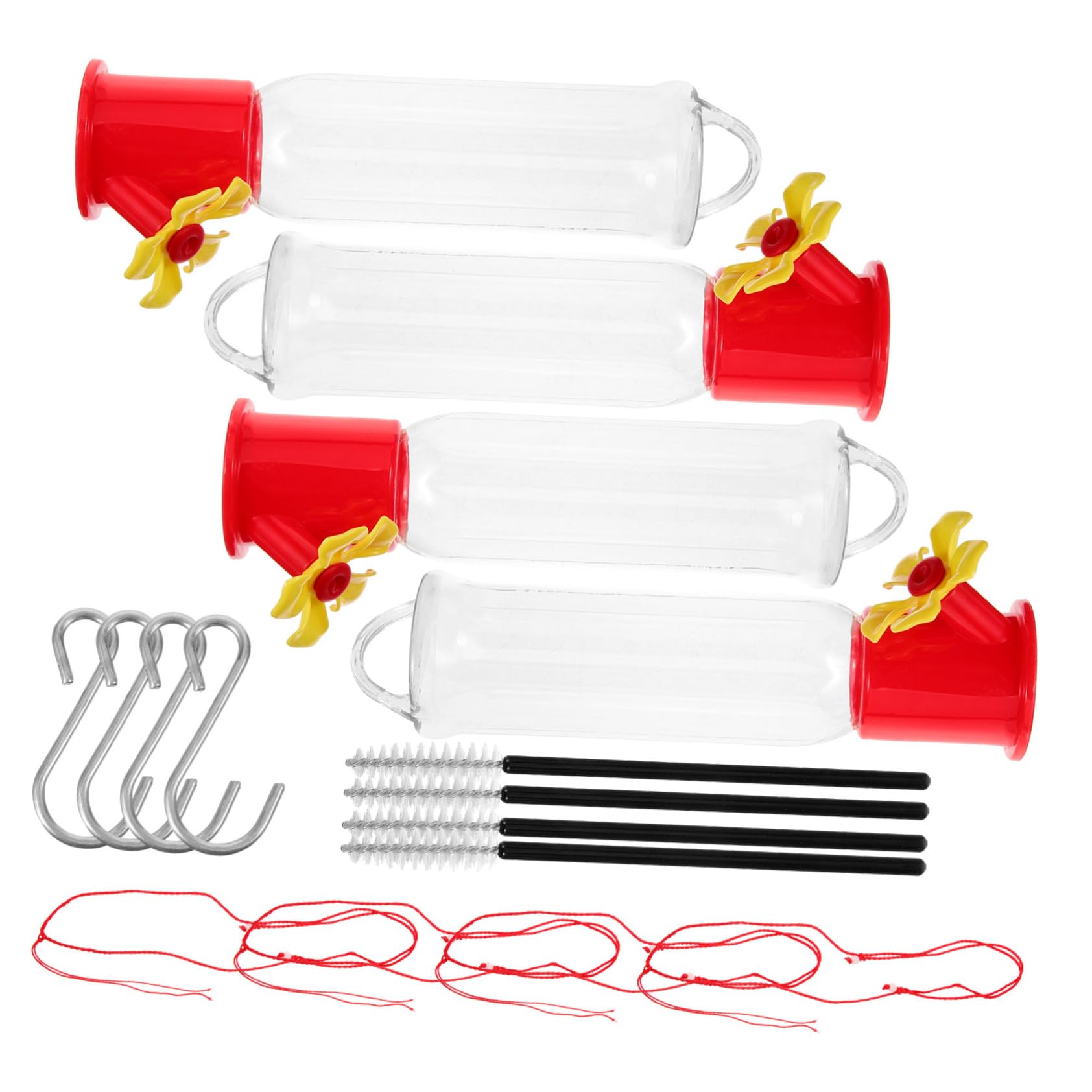 YARNOW 5 Set Di Mangiatoie Per Uccelli Da Giardino Sospese in Acciaio Inossidabile E Plastica Mangiatoie Per Uccelli Da Esterno
