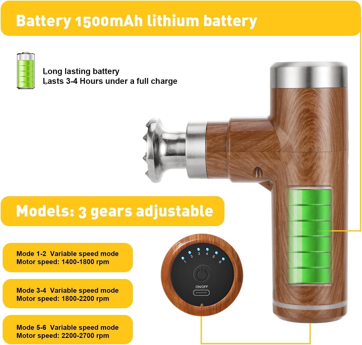 Electric Meat Tenderizer Tool,Cordless Meat Tenderizer Machine with 2 Stainless Steel Meat Mallet,Kitchen Essentials For Tenderizing Steak/Beef/Chicken Chops (brown) (N-09)