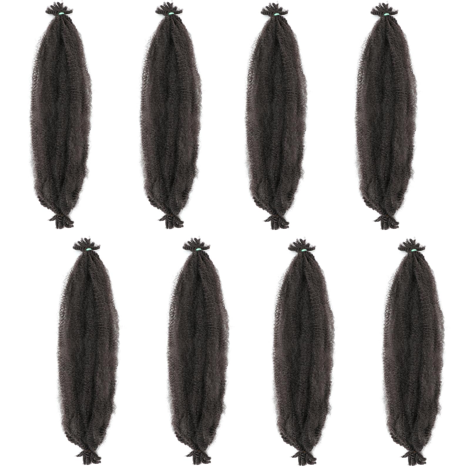 Marley Twist 24 Inch Pre-Separated Springy Afro Twist Extensions, Afro Kinky for Braiding Kinky Braiding for Black Women (4# - Image 4
