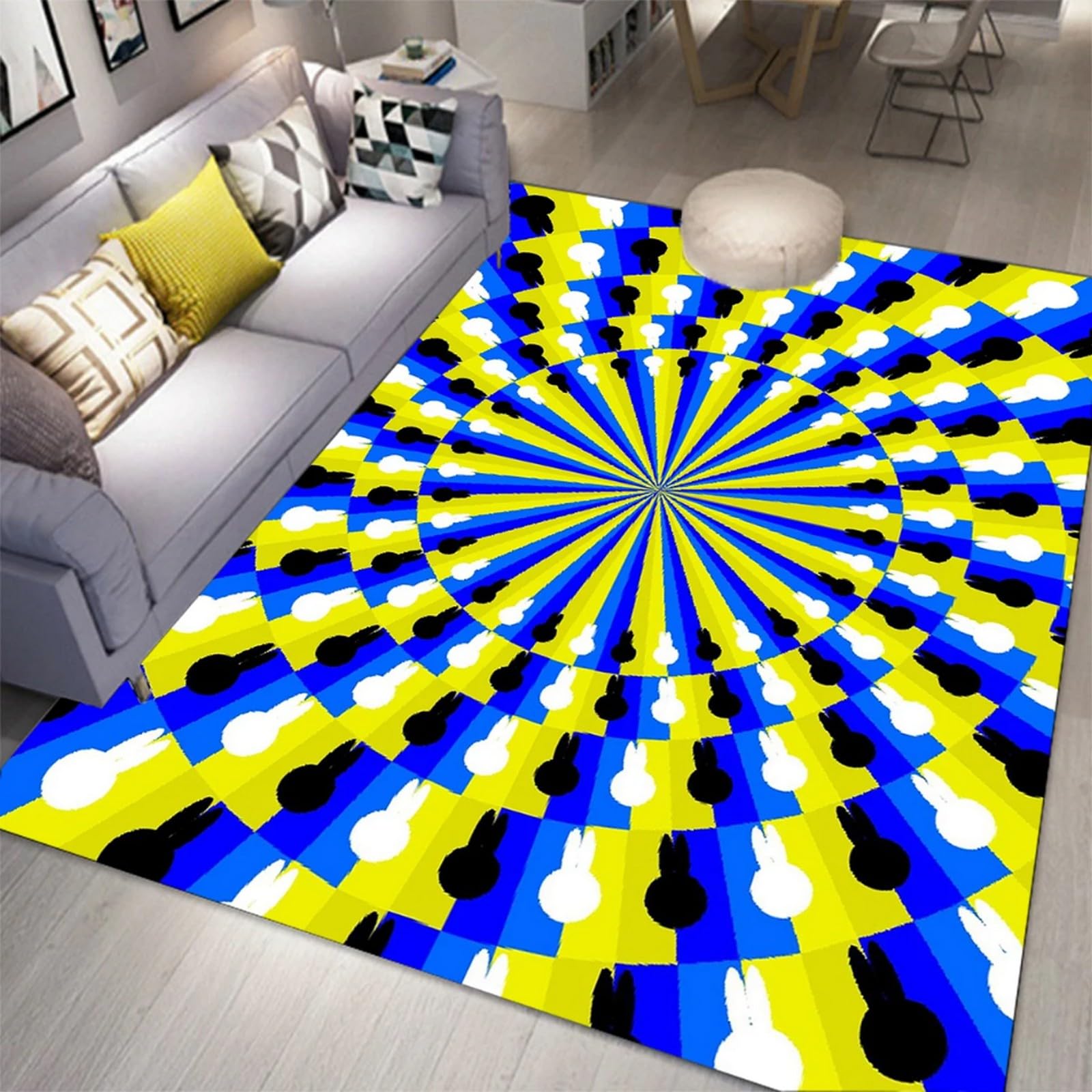 Tapis de salon antidérapant et lavable 120x160, fini les glissades dans le couloir