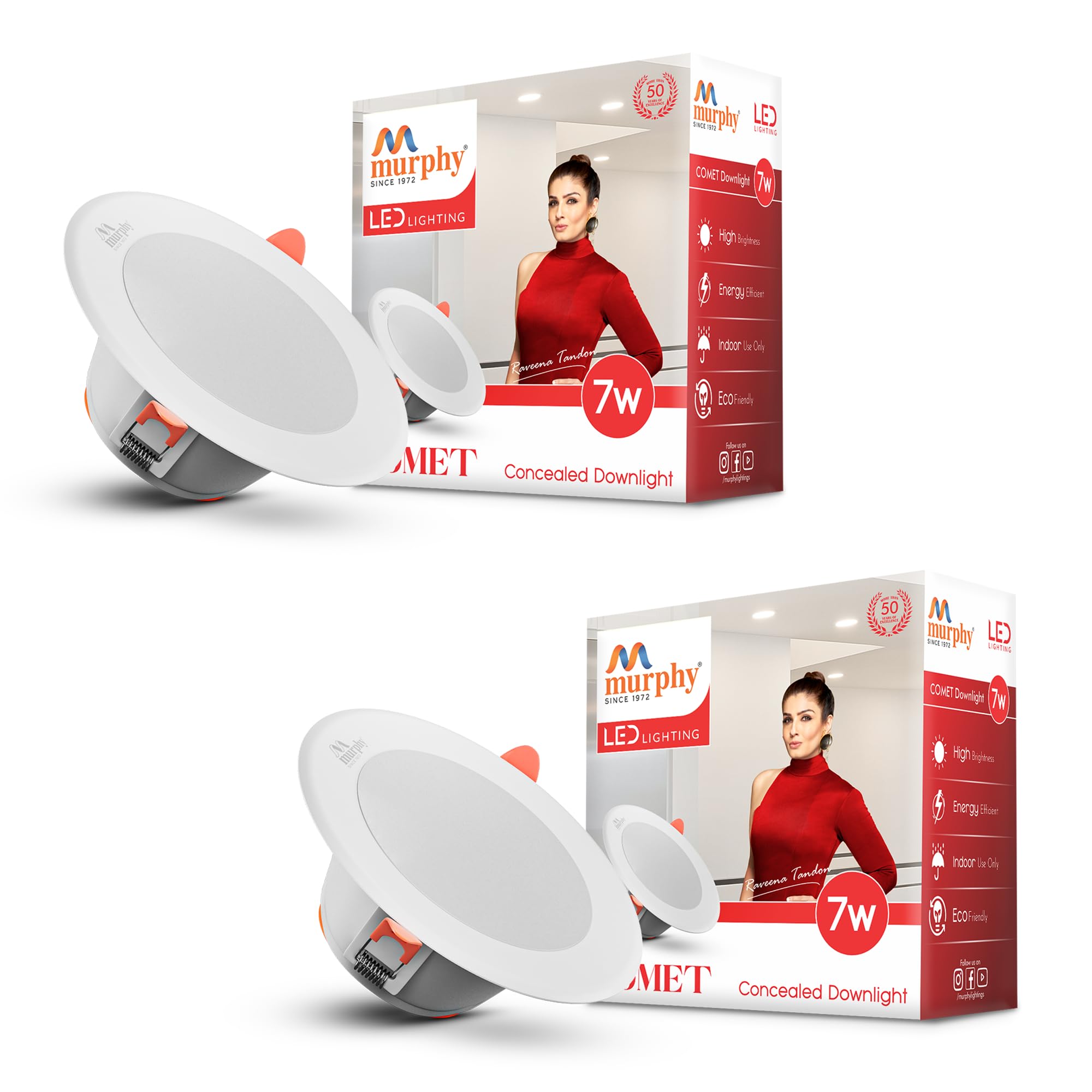 Murphy 7W Led Down Light (Cool White ) - Pack Of 2(Others)