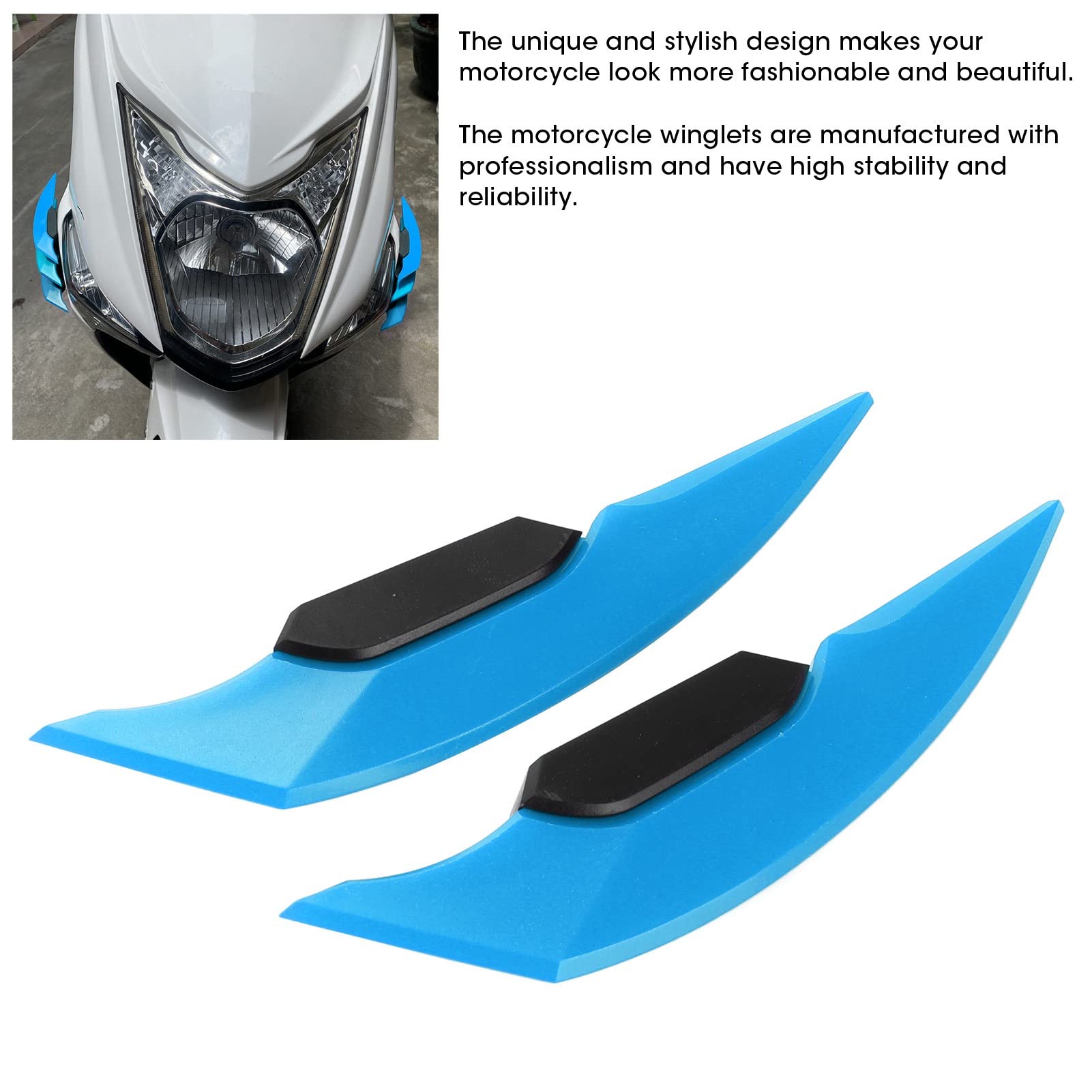 Ejoyous Aletta Laterale In ABS Per Moto – Spoiler Aerodinamico Universale Per Bici Elettriche E ATV, Colore Nero