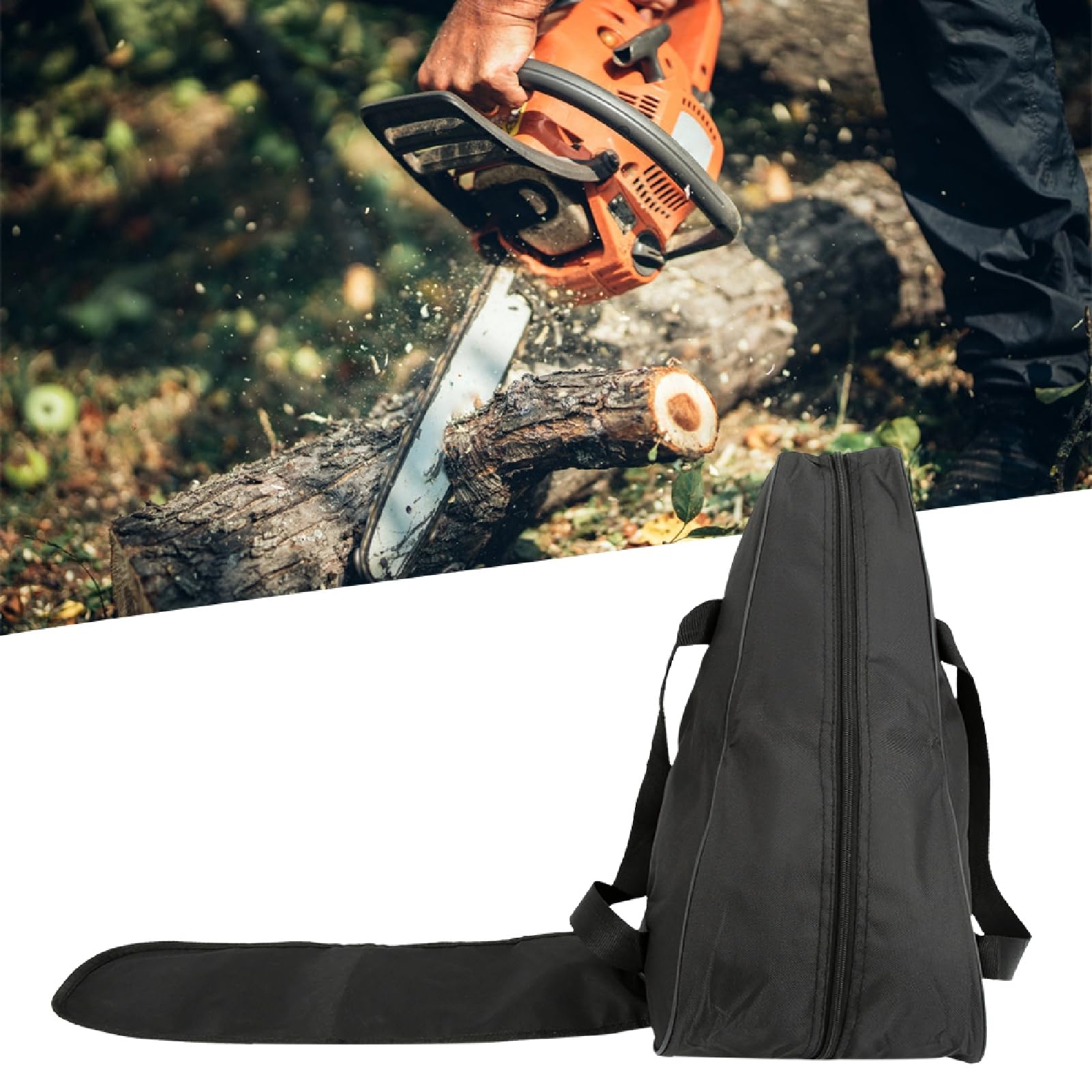 Borsa per Motosega, Custodia per Motosega Portatile Nera Impermeabile in Tessuto Oxford, Borsa per il Trasporto di Motosega Universale a Protezione Totale per Boscaiolo