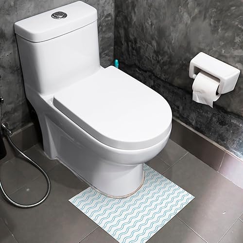 Miniatura 3 de Tinideya 100 alfombrillas desechables para inodoro en forma de U, desodorizantes, antideslizantes, para entrenamiento de orina, protector de suelo