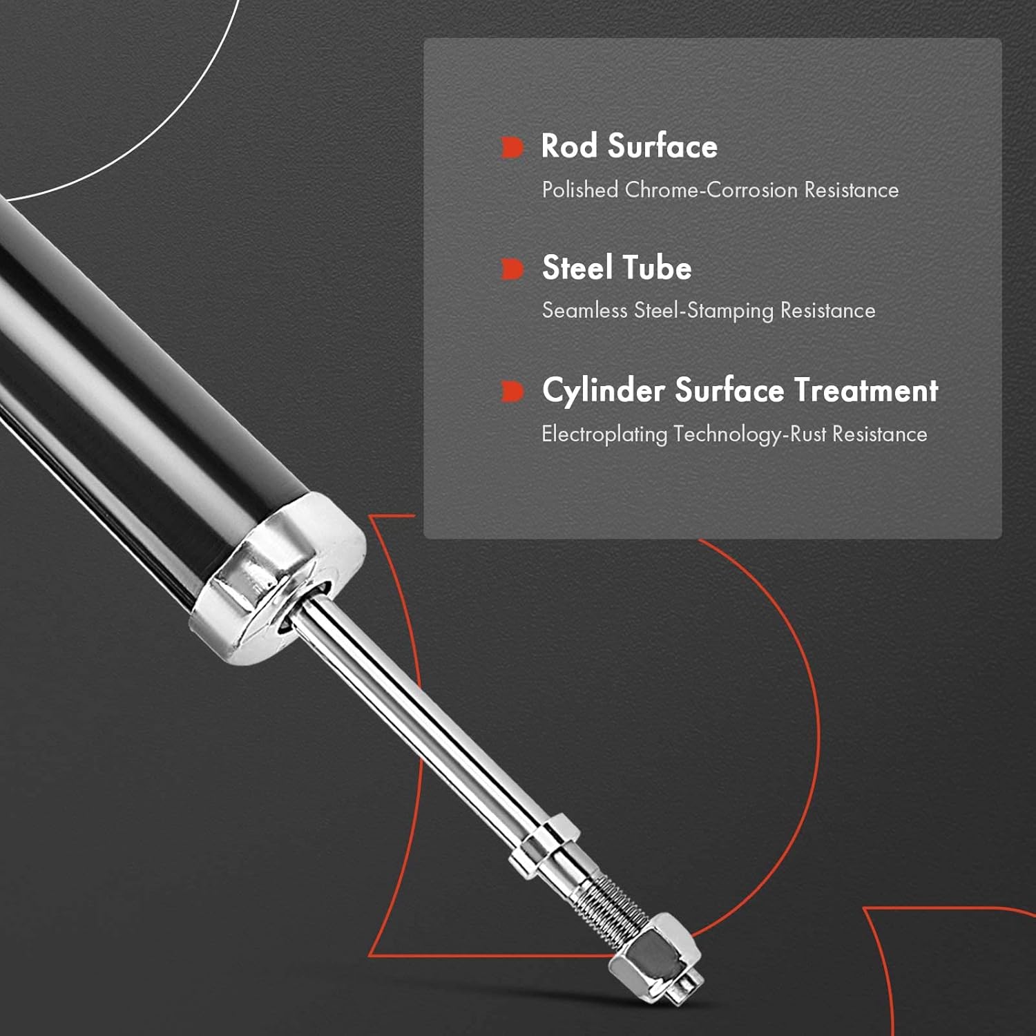 A-Premium Rear Shock Absorber Compatible with Nissan Murano 2009-2024, 2-PC Set