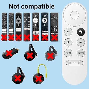 G9N9N New Replacement Google Chromecast TV Voice Smart Remote Control, Compatible with Google Chromecast 4k, Google TV Streamer 4K(Only Compatible with Snow Chromecast Google)