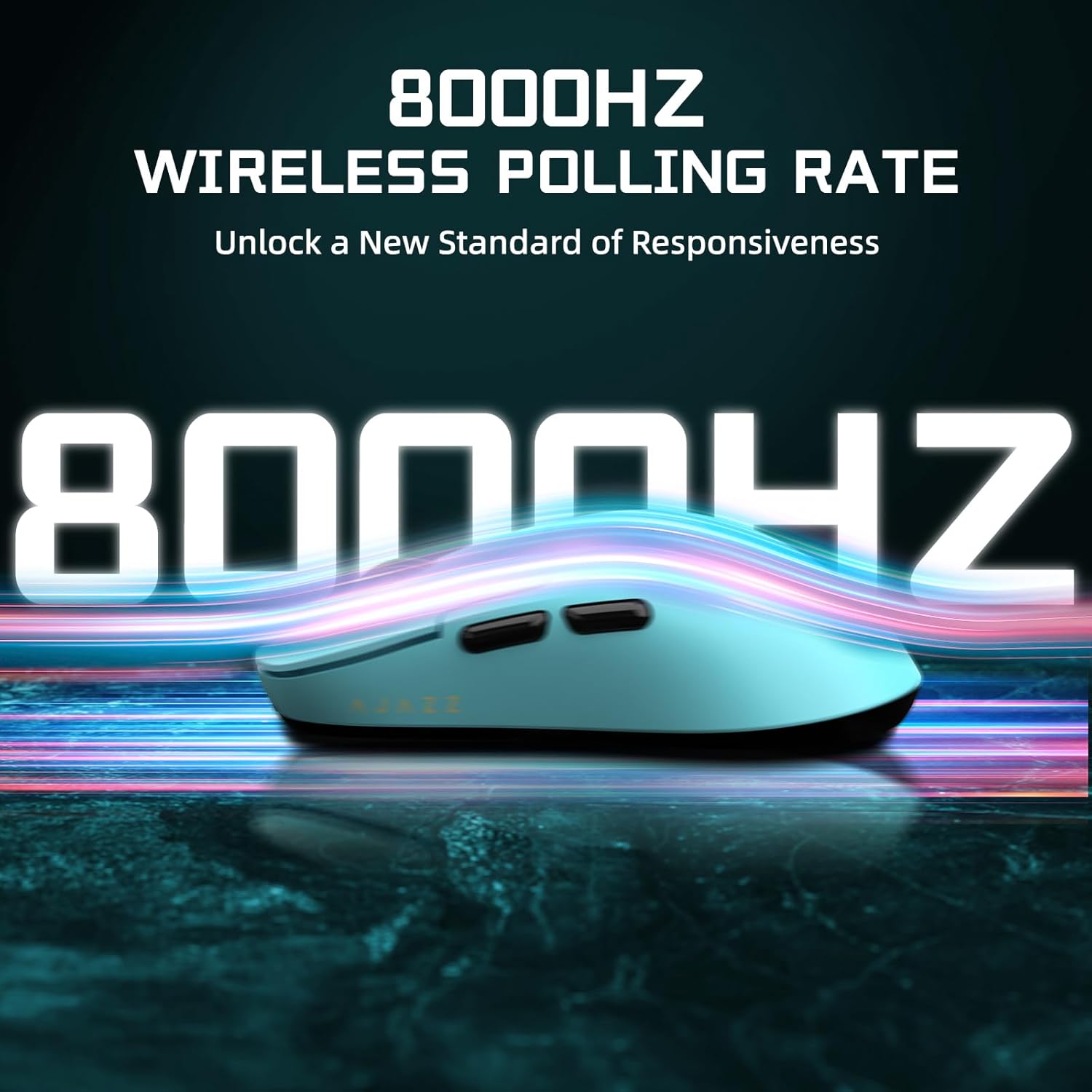 AJAZZ AJ159 APEX Wireless Gaming Mouse with Magnetic Charging Base, 56g Lightweight BT/2.4G/USB-C Wired Mouse, PAW3950APEX 42K DPI Optical Sensor, Programmable Buttons for PC/Mac/Win(Blue) - Image 6