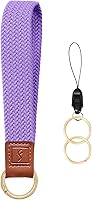 Vista 25 de Fishent Llavero elástico, bonito llavero de pulsera, cordón de muñeca tejido para llaves, llaveros para mujeres y hombres, llaves de automóvil