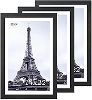 Vista 56 de VCK 8x10 Picture Frames - Black, Wide Border Solid Wood Frame, Display Photo in Horizontal and Vertical, for Home, Office, Gallery, Woodgrain