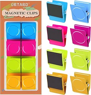 Sponsored Ad - 8 Pack Refrigerator Magnets Fridge Magnetic Clips Heavy Duty, Fridge Magnet Clips, Whiteboard Magnets Clip...