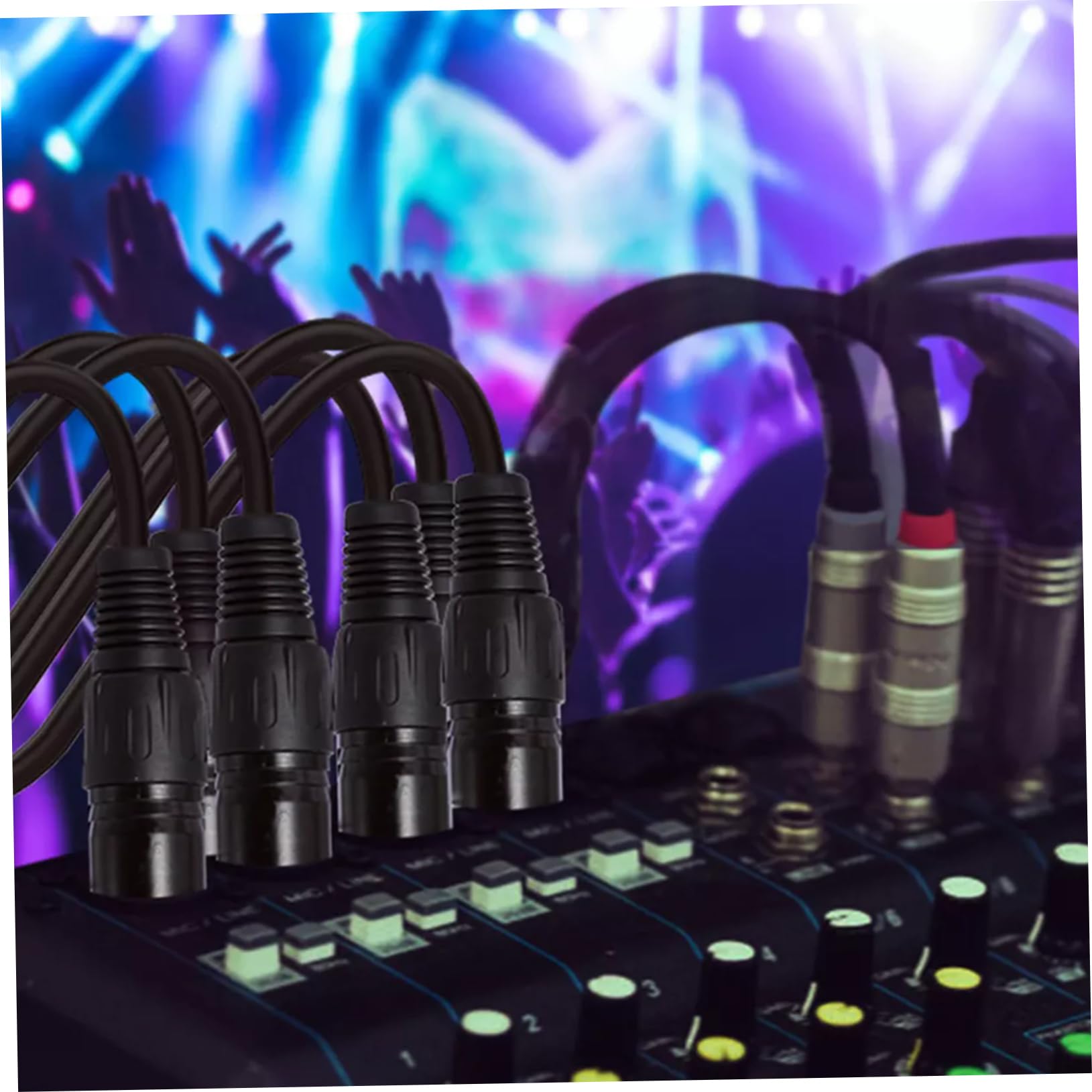 IMIKEYA Lot de 8 Câbles Dmx 3 Broches Légers et Robustes Stable pour Éclairage de Scène et Matériel Audio Professionnel