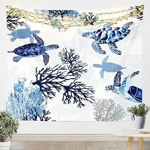 Miniatura 9 de Tapiz de yoga para colgar en la pared, diseño de mandala de loto azul con impresión artística de meditación de chakras, para dormitorio, sala