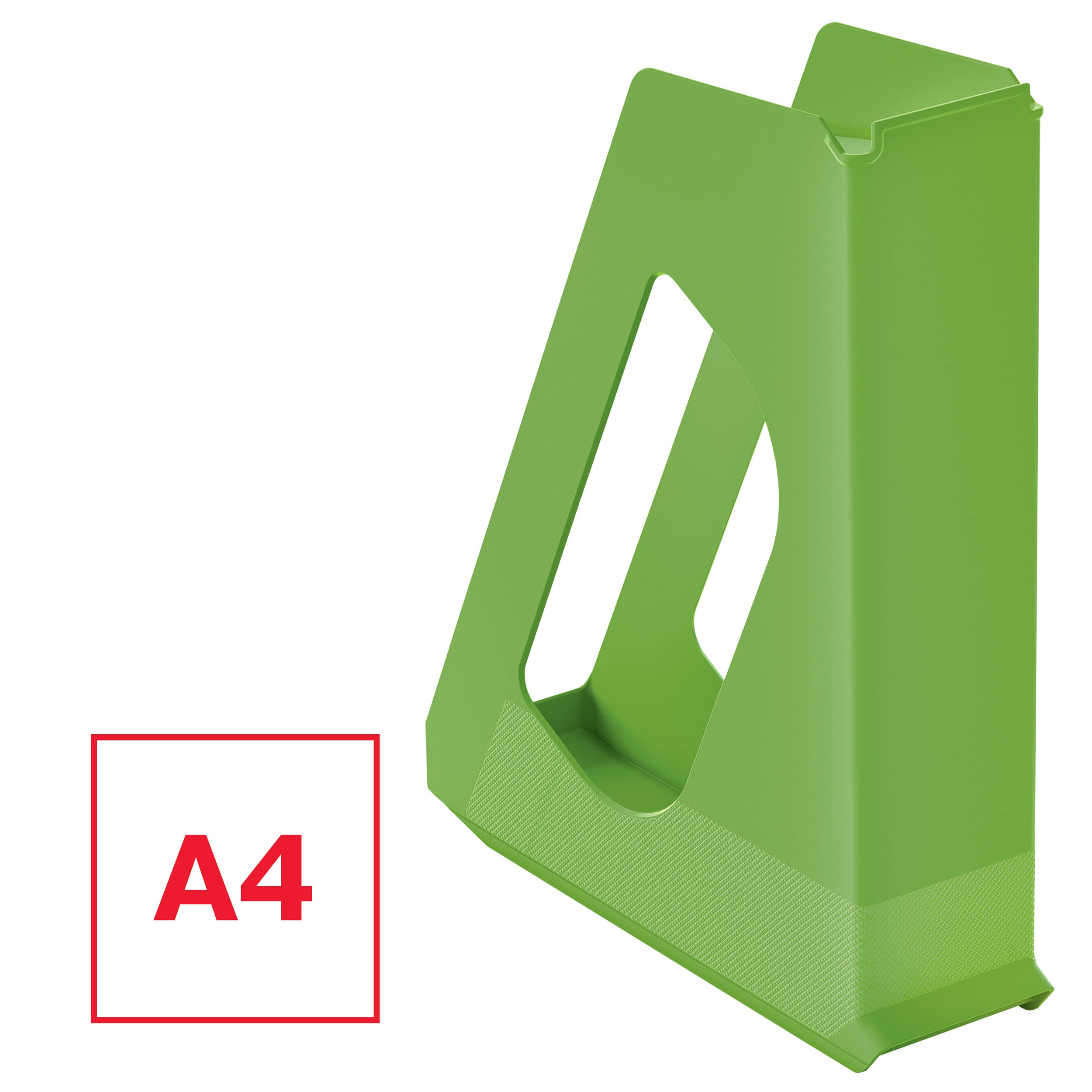 Esselte Stehsammler, 10er Pack, A4, Ideal für Prospekte, Broschüren, Unterlagen, Mappen und Hefter, Stabiler Kunststoff, Grün, VIVIDA, 628219