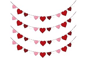 Endearingly Embroidered Valentine Mantle Decorations